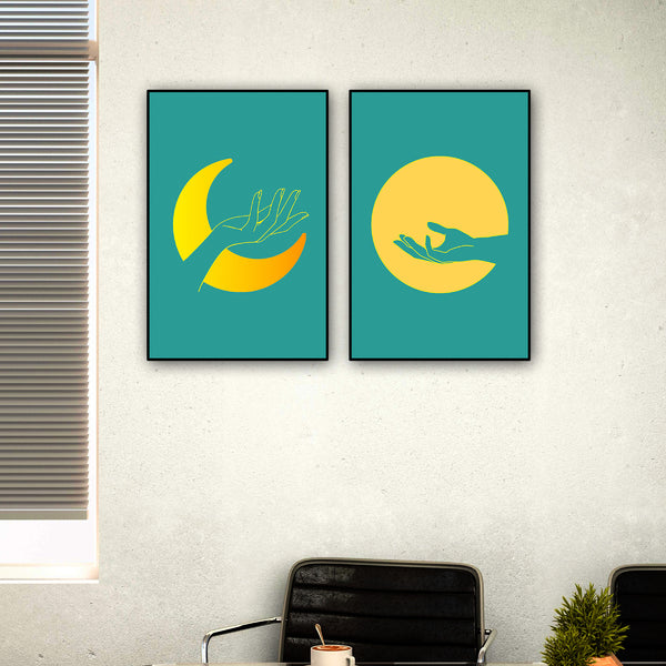 Abstract Hands Wall Art