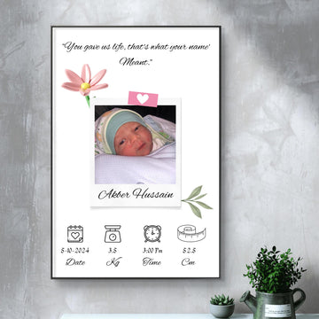 New born baby frame
