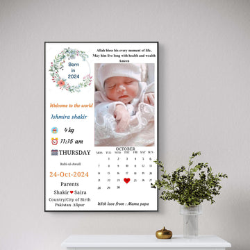 New born baby frame