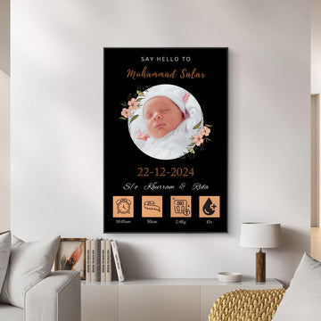 New born baby frame