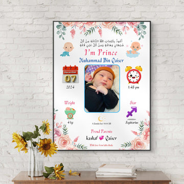 New born baby frame
