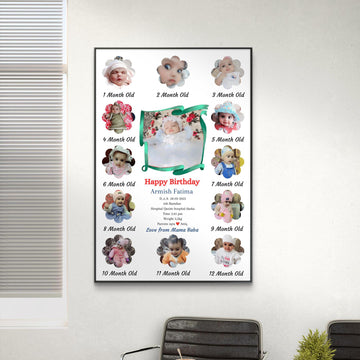 12 Month born baby frame