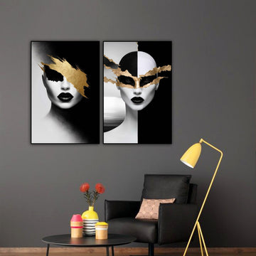Modern Wall Art Set of 2 Fames