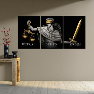 Lady Justice Wall Art Set of 3 frames