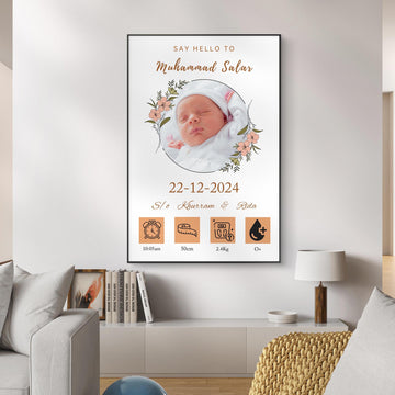 New born baby frame