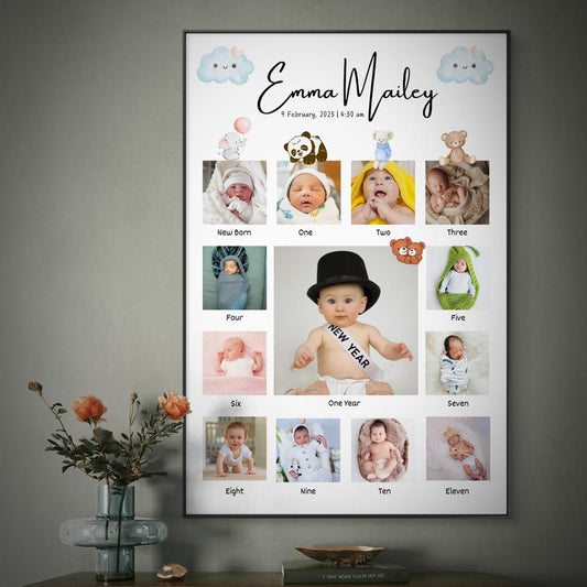12 Month born baby frame