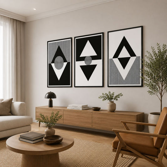 Abstract Art set of 3 frames