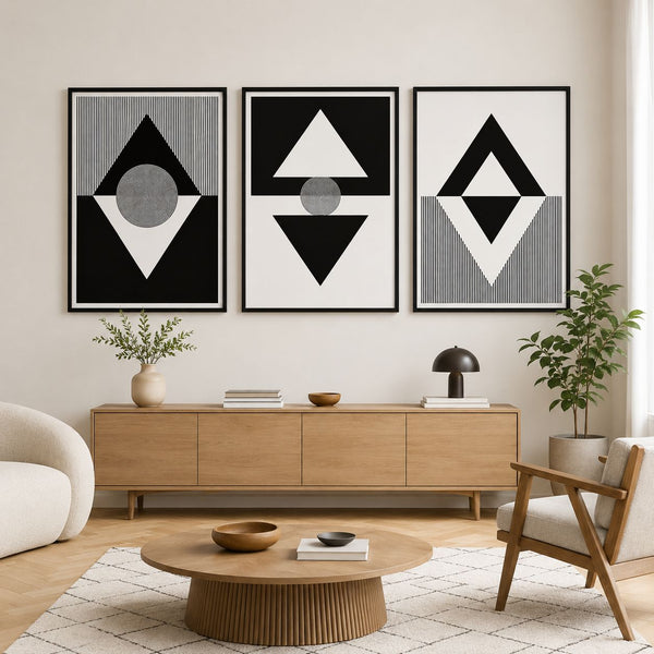 Abstract Art set of 3 frames