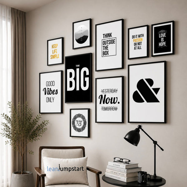 Premium set of 10 Motivational Frames