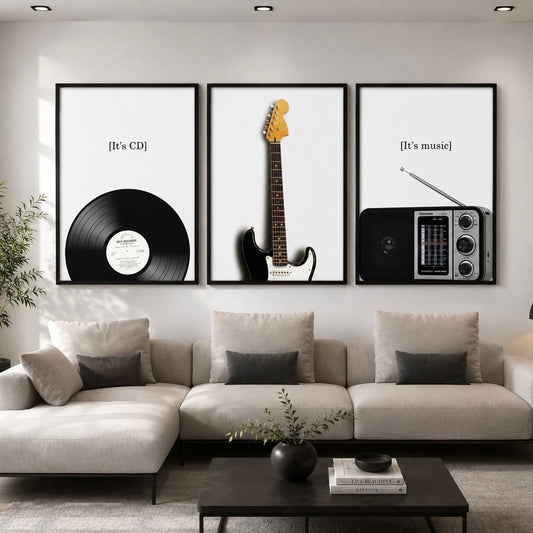 Piano themed set of 3 Frames