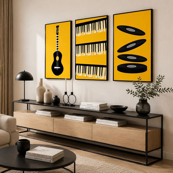 Piano Abstract Art (3 Frames set)
