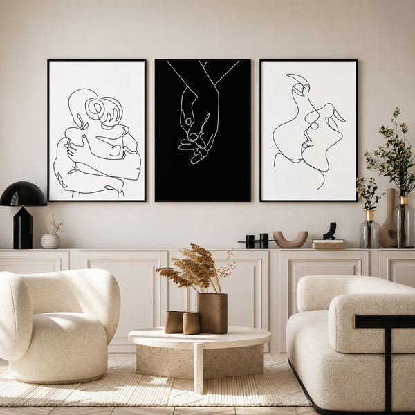 Couple themed set of 3 Frames