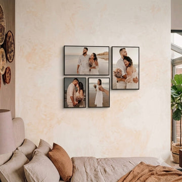 Modern 4-Piece Photo Frame Gallery Wall Set (12x18, 10x15, 8x12)
