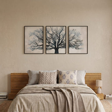 3 Piece Tree of Life Wall Art Set - 12x18 Frames