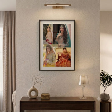 Custom 4-Photo Collage Wall Frame 16x20 Inches