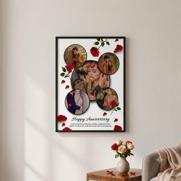 Personalized Happy Anniversary Collage Frame (12x18)