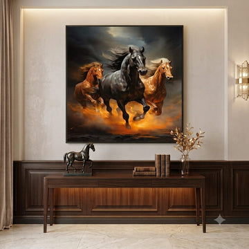 Majestic Running Horses Animal Photo Frame - 24x24