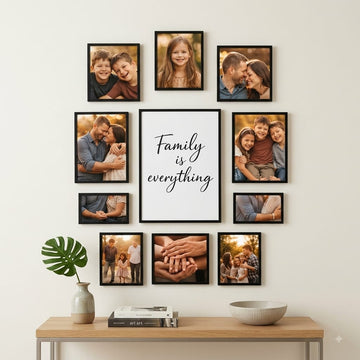 Customized Picture Frames - Set of 11 Family Wall Decor