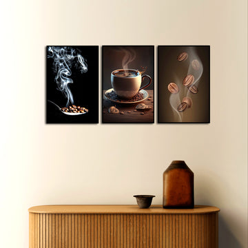 Coffee Vibes Wall Art Set of 3 Frame